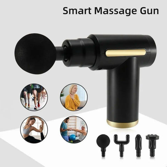 5-in-1 Electric Massage Gun | 6 Speed Deep Tissue Massager | 4 Massage Heads | Full Body Pain Relief