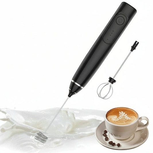2-in-1 Electric Coffee Beater & Milk Frother | USB Rechargeable Egg Whisk for Coffee, Lattes & Baking