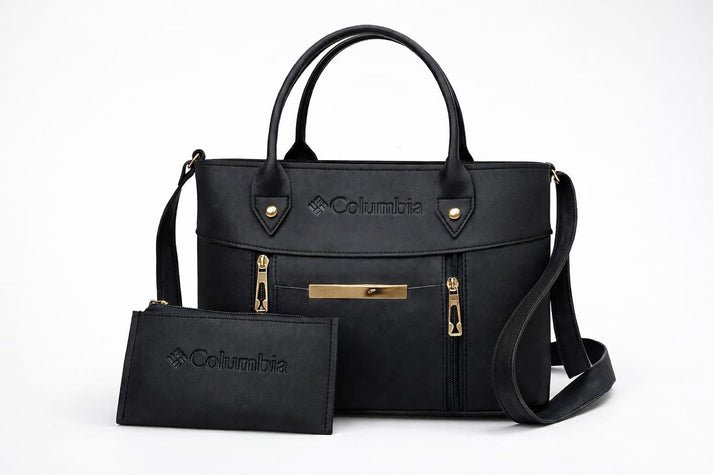 Luxe Signature Women's 2-Piece Handbag Set – Elegant Black Tote & Matching Bag - Image 2