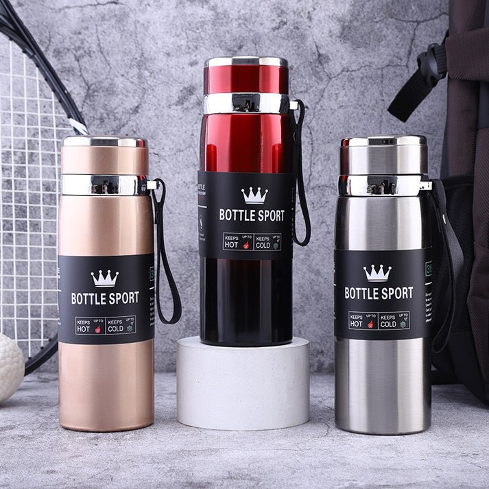 1L Stainless Steel Water Bottle | Vacuum Insulated Leakproof Flask - Image 2
