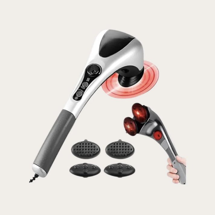 Portable Double Head Electric Massager | Infrared Heating Massage Device for Body Relaxation - Image 3