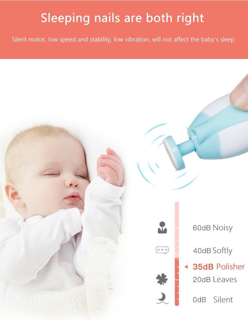 Premium 6-in-1 Electric Baby Nail Trimmer Set – Safe Infant Nail Filer, Clipper Alternative Kit with Storage Case - Random Color - Image 4