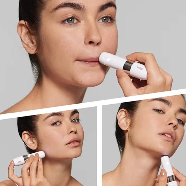 Braun Face Mini Hair Remover FS1000 with Smartlight – Electric Facial Hair Remover for Women - Image 3