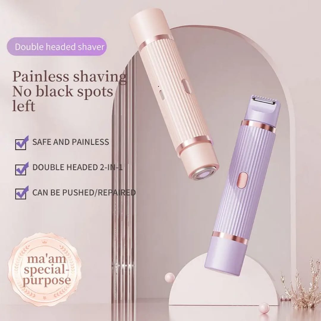 2-in-1 Women Body Hair Trimmer & Facial Hair Remover IPX7 Waterproof - Image 2