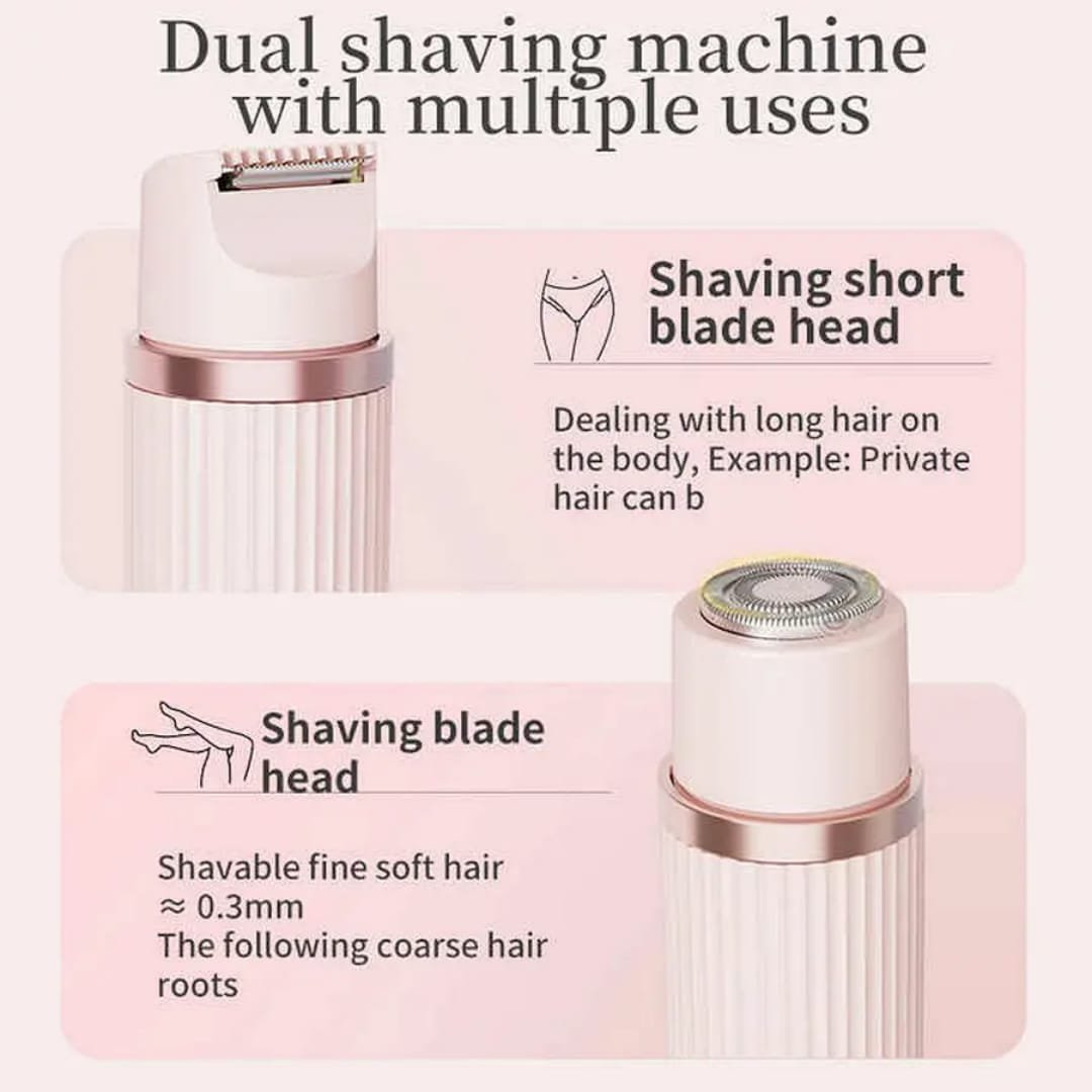 2-in-1 Women Body Hair Trimmer & Facial Hair Remover IPX7 Waterproof - Image 3