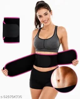 Premium Waist Trimmer Belt – Adjustable Sweat Belt for Men & Women | Workout & Tummy Support | Free Size - Image 5