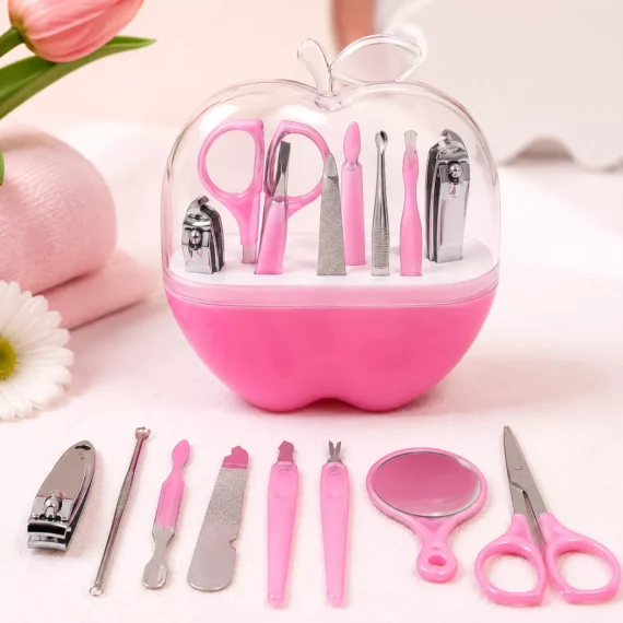 8-Piece Apple Manicure & Pedicure Kit | Portable Nail Care Set