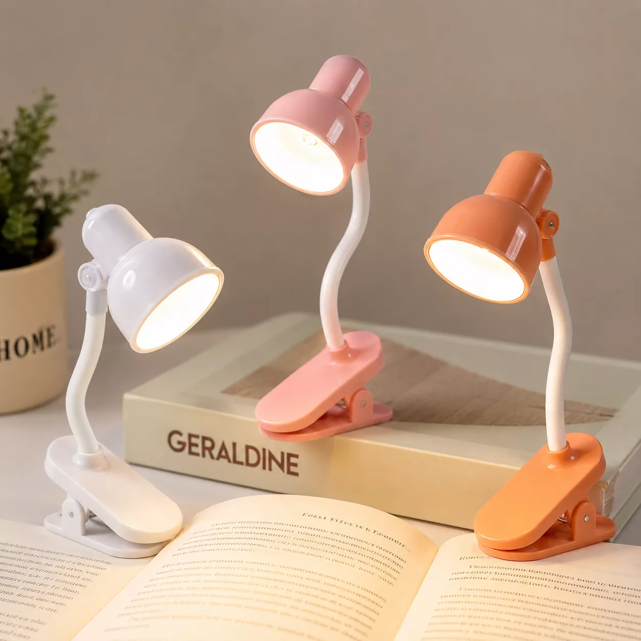Portable LED Book Reading Light Flexible Clip-On Reading Lamp