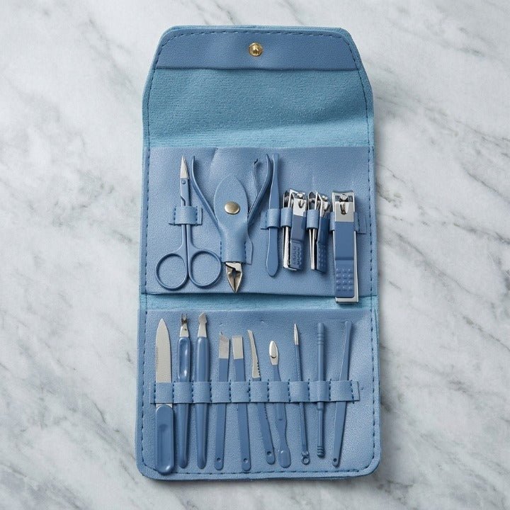 16-Piece Premium Personal Manicure & Pedicure Grooming Kit – Professional Stainless Steel Nail Clippers & Care Set with Travel Case - Image 4